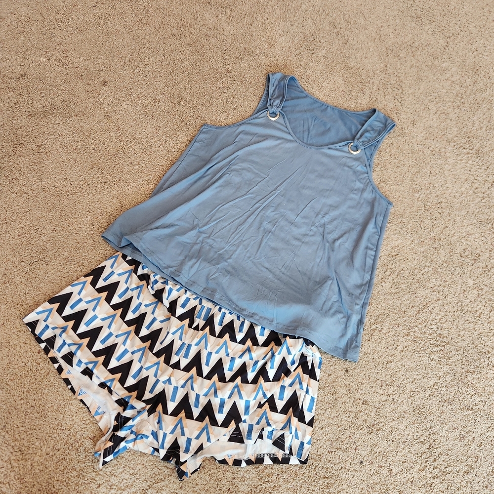 NWT‎ SHEIN Curve Tank Top with Matching Shorts, Size 2XL - Picture 2 of 15